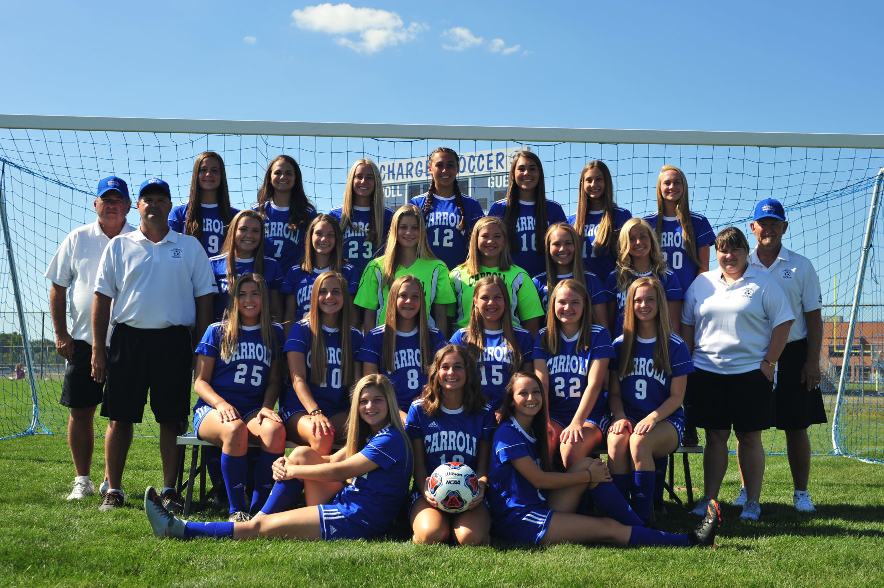 2019 Carroll varsity girls soccer team